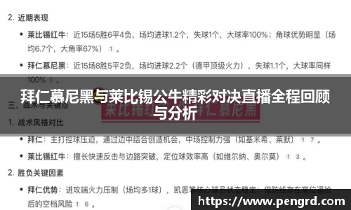拜仁慕尼黑与莱比锡公牛精彩对决直播全程回顾与分析